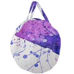 Art Painting Abstract Spots Giant Round Zipper Tote by Nexatart