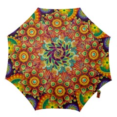 Colorful Abstract Background Colorful Hook Handle Umbrellas (small) by Nexatart