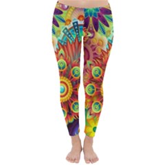 Colorful Abstract Background Colorful Classic Winter Leggings by Nexatart