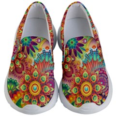 Colorful Abstract Background Colorful Kid s Lightweight Slip Ons by Nexatart