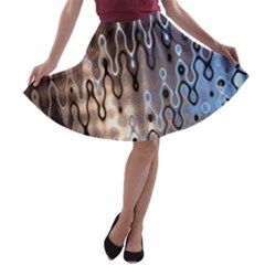 Wallpaper Steel Industry A-line Skater Skirt by Nexatart