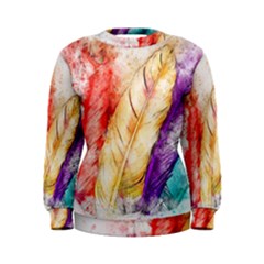 Feathers Bird Animal Art Abstract Women s Sweatshirt by Nexatart