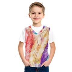 Feathers Bird Animal Art Abstract Kids  Sportswear by Nexatart