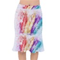 Feathers Bird Animal Art Abstract Mermaid Skirt View1