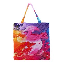 Abstract Art Background Paint Grocery Tote Bag by Nexatart