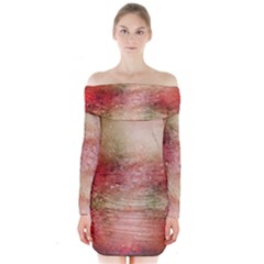 Background Art Abstract Watercolor Long Sleeve Off Shoulder Dress by Nexatart