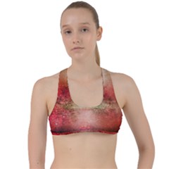 Background Art Abstract Watercolor Criss Cross Racerback Sports Bra