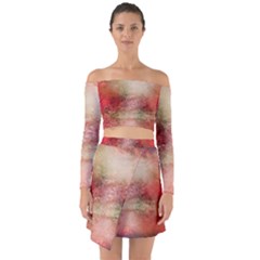 Background Art Abstract Watercolor Off Shoulder Top With Skirt Set by Nexatart