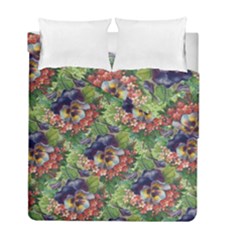 Background Square Flower Vintage Duvet Cover Double Side (full/ Double Size) by Nexatart