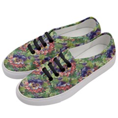 Background Square Flower Vintage Women s Classic Low Top Sneakers by Nexatart