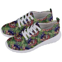 Background Square Flower Vintage Men s Lightweight Sports Shoes