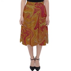 Texture Pattern Abstract Art Folding Skater Skirt by Nexatart