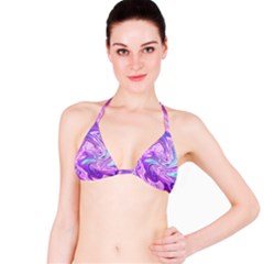 Abstract Art Texture Form Pattern Bikini Top by Nexatart