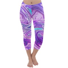 Abstract Art Texture Form Pattern Capri Winter Leggings 