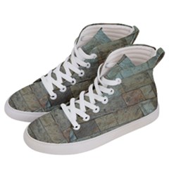 Wall Stone Granite Brick Solid Men s Hi-top Skate Sneakers by Nexatart