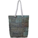 Wall Stone Granite Brick Solid Full Print Rope Handle Tote (Small) View1