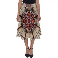 Pattern Round Abstract Geometric Perfect Length Midi Skirt by Nexatart