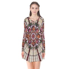 Pattern Round Abstract Geometric Flare Dress by Nexatart