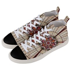 Pattern Round Abstract Geometric Men s Mid-top Canvas Sneakers by Nexatart