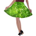 Green Wood The Leaves Twig Leaf Texture A-line Skater Skirt View2