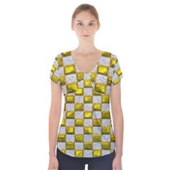 Pattern Desktop Square Wallpaper Short Sleeve Front Detail Top by Nexatart