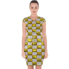 Pattern Desktop Square Wallpaper Capsleeve Drawstring Dress  by Nexatart