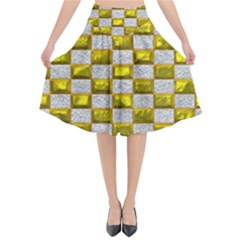 Pattern Desktop Square Wallpaper Flared Midi Skirt by Nexatart