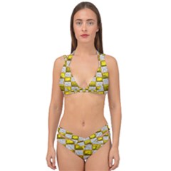 Pattern Desktop Square Wallpaper Double Strap Halter Bikini Set by Nexatart