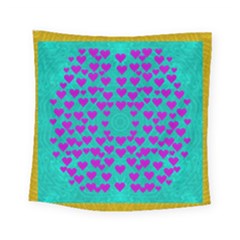 Raining Love And Hearts In The  Wonderful Sky Square Tapestry (small) by pepitasart