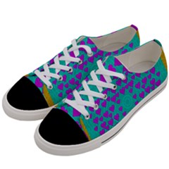 Raining Love And Hearts In The  Wonderful Sky Women s Low Top Canvas Sneakers by pepitasart