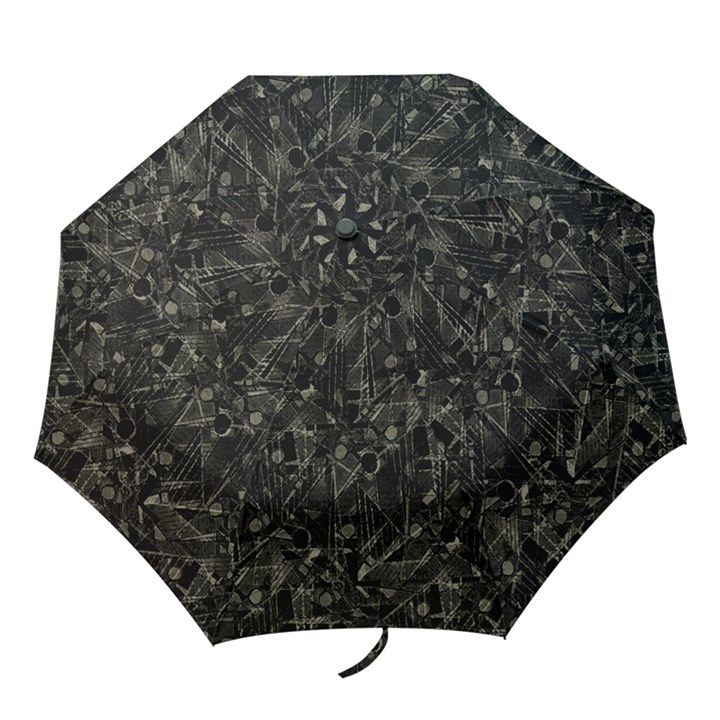 Abstract Collage Patchwork Pattern Folding Umbrellas