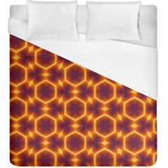 Black And Orange Diamond Pattern Duvet Cover (king Size) by Fractalsandkaleidoscopes