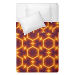 Black And Orange Diamond Pattern Duvet Cover Double Side (single Size)