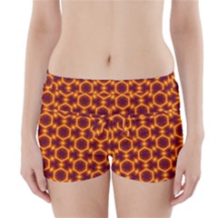 Black And Orange Diamond Pattern Boyleg Bikini Wrap Bottoms