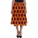 Black and Orange Diamond Pattern Perfect Length Midi Skirt View1