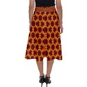 Black and Orange Diamond Pattern Perfect Length Midi Skirt View2