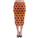 Black and Orange Diamond Pattern Midi Pencil Skirt View1