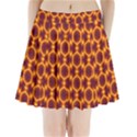 Black and Orange Diamond Pattern Pleated Mini Skirt View1