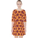 Black and Orange Diamond Pattern Pocket Dress View1