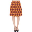 Black and Orange Diamond Pattern Velvet High Waist Skirt View1