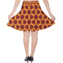 Black and Orange Diamond Pattern Velvet High Waist Skirt View2