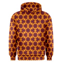 Black And Orange Diamond Pattern Men s Overhead Hoodie