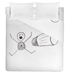 Violence Concept Drawing Illustration Small Duvet Cover Double Side (queen Size) by dflcprints