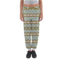 Celtic Wood Knots In Decorative Gold Women s Jogger Sweatpants by pepitasart