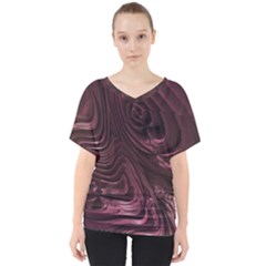 Purple Hills V-neck Dolman Drape Top