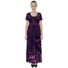 Purple Hills High Waist Short Sleeve Maxi Dress