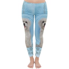 Cute Little Havanese Puppy Classic Winter Leggings by FantasyWorld7