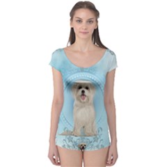 Cute Little Havanese Puppy Boyleg Leotard  by FantasyWorld7