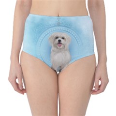 Cute Little Havanese Puppy High-waist Bikini Bottoms by FantasyWorld7