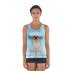 Cute Little Havanese Puppy Sport Tank Top  by FantasyWorld7